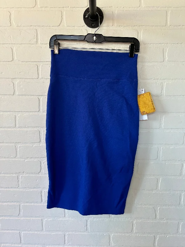 Blue Skirt Midi Hybrid & Company, Size 8