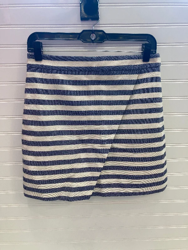 Blue & White Skirt Mini & Short J. Crew, Size 0