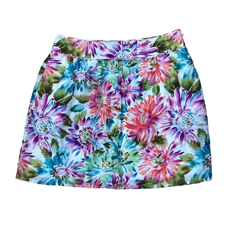 Floral Print Skirt Mini & Short Loft, Size 6