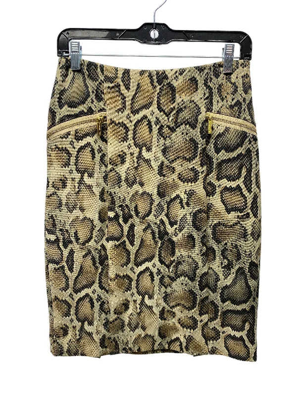 Snakeskin Print Skirt Mini & Short Michael By Michael Kors, Size 4