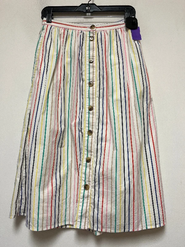 Striped Pattern Skirt Midi J. Crew, Size 6