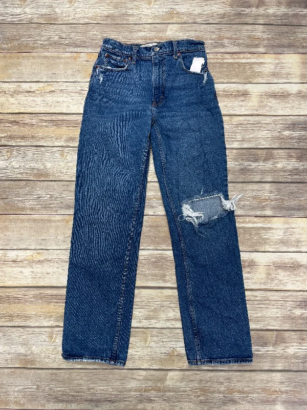 Jeans Boot Cut By Abercrombie And Fitch In Blue Denim, Size: 6