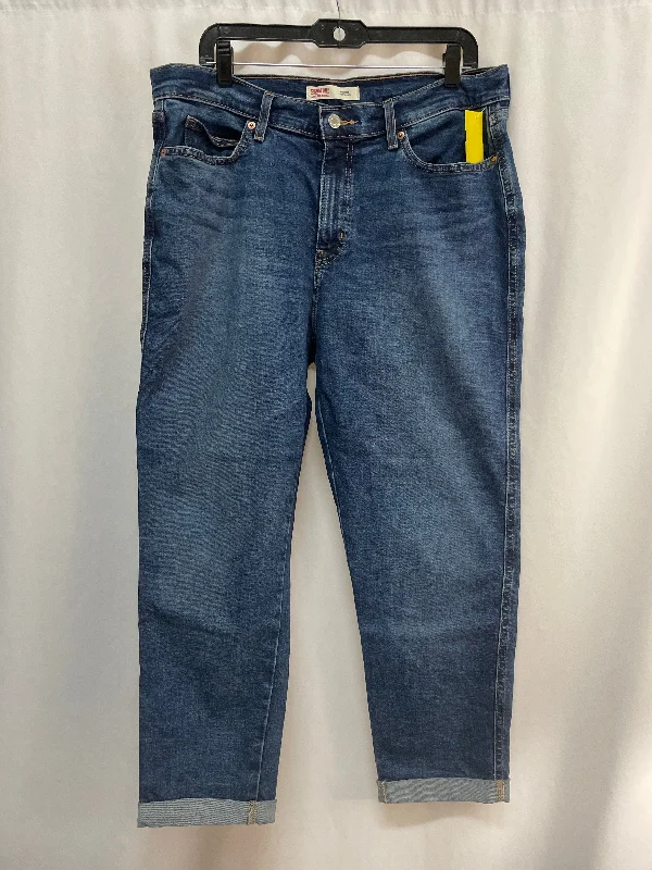 Jeans Boyfriend By Levis In Blue, Size: 14