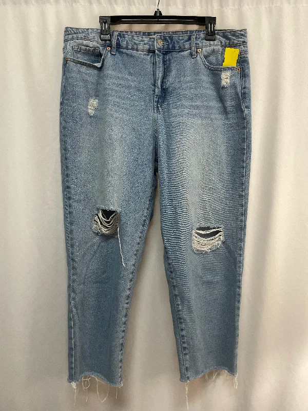 Jeans Cropped By Jessica Simpson In Blue, Size: 16