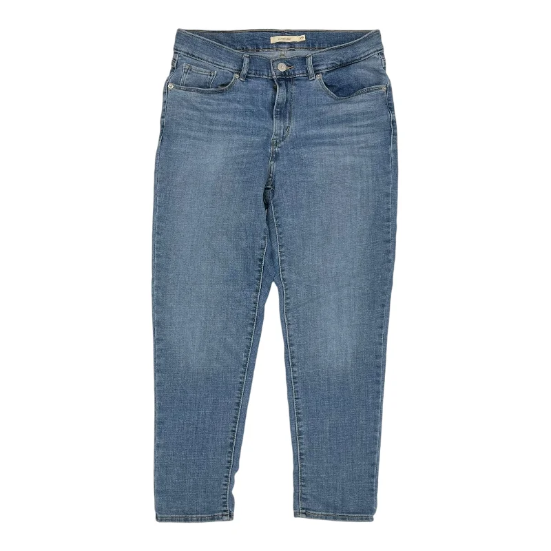 Jeans Cropped By Levis In Blue Denim, Size:8