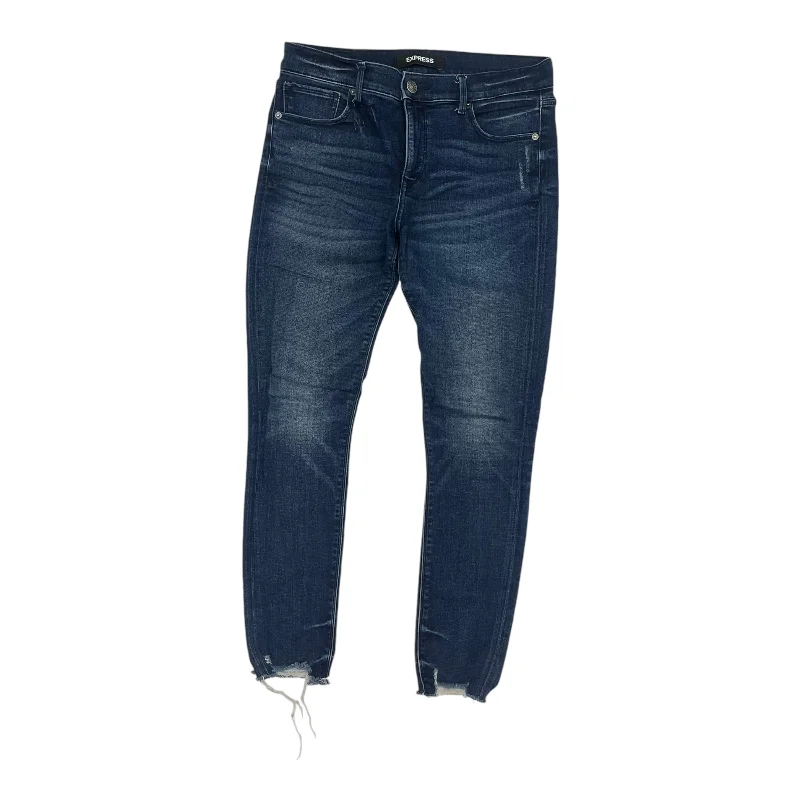 Jeans Skinny By Express In Blue Denim, Size:8