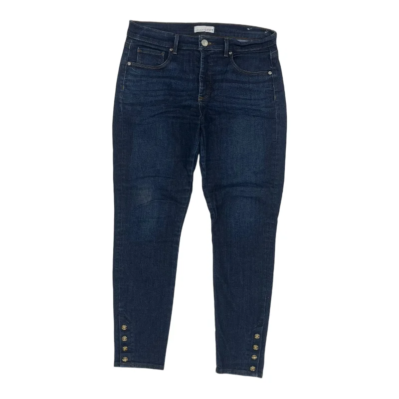 Jeans Skinny By Loft In Blue Denim, Size:8