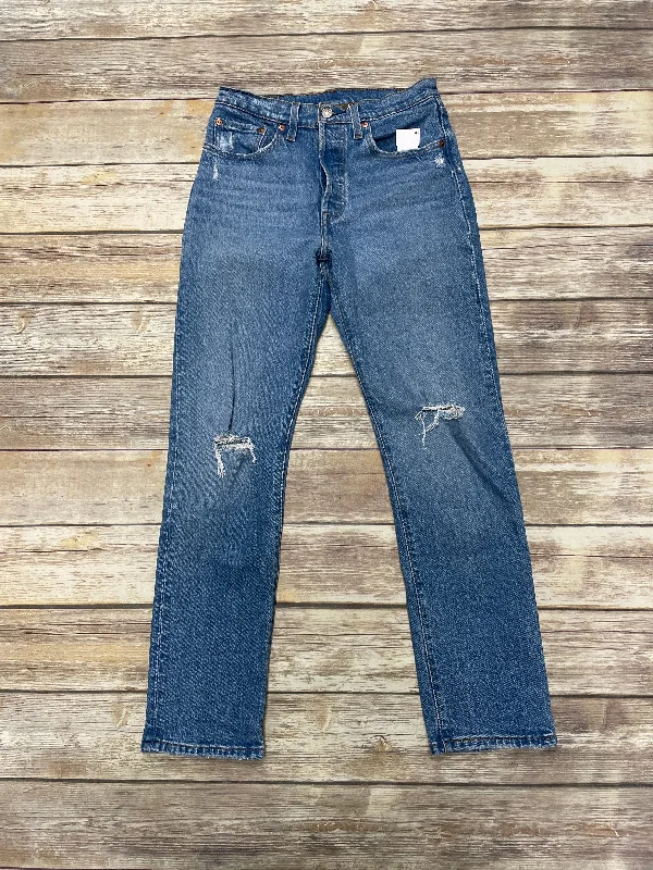 Jeans Straight By Levis In Blue Denim, Size: 2