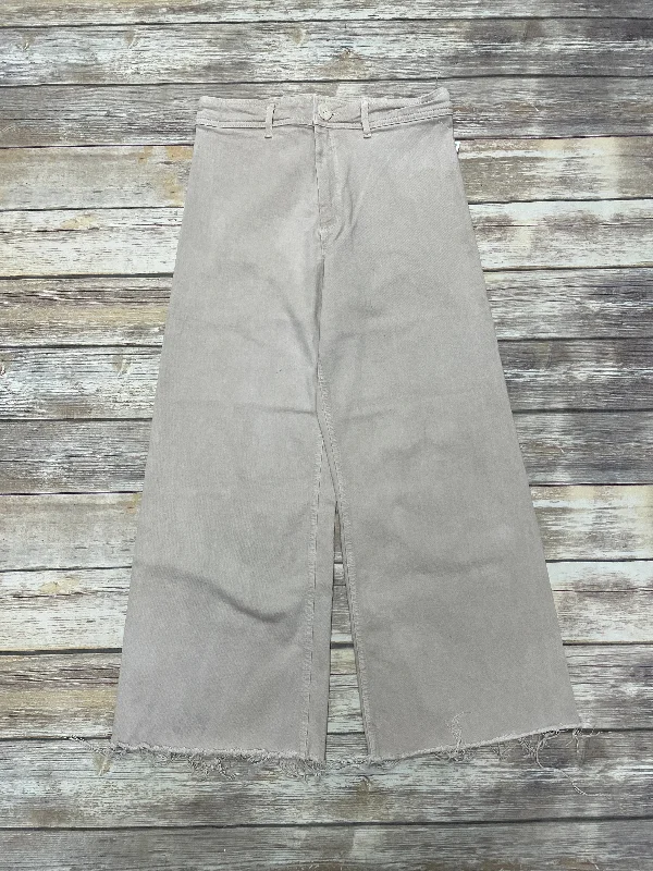 Jeans Straight By Zara In Tan, Size: 12