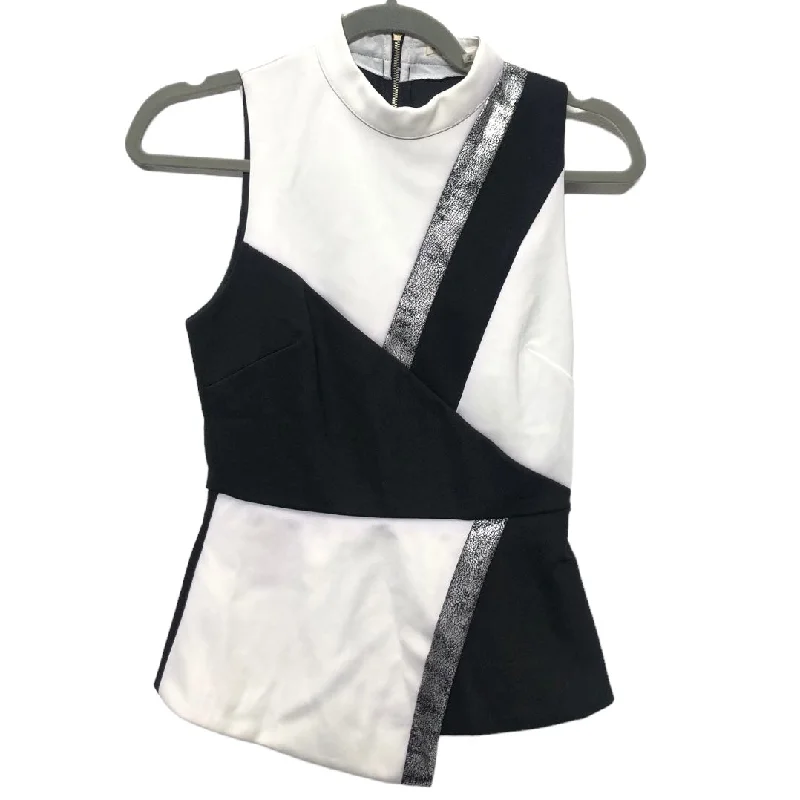 Black & White Top Sleeveless Mustard Seed, Size S