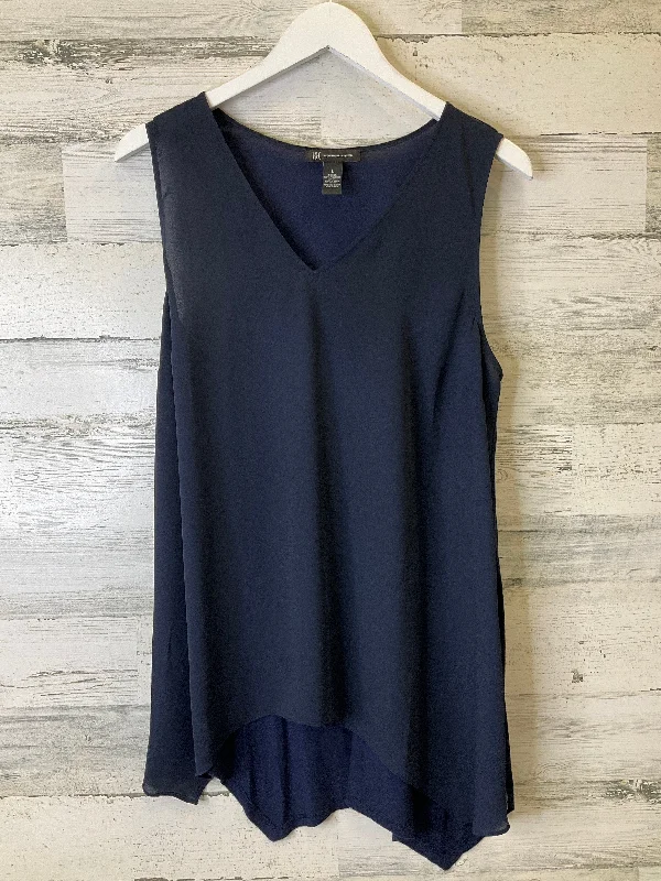 Navy Top Sleeveless Inc, Size L