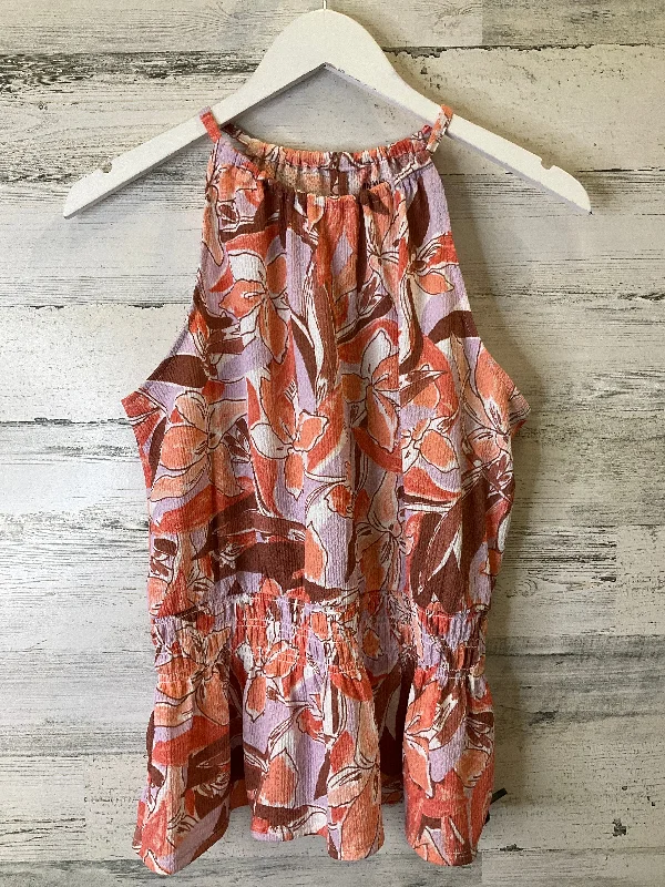 Orange & Purple Top Sleeveless Nine West Apparel, Size M