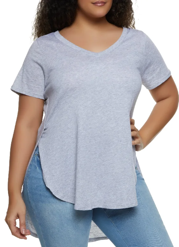 Plus Size Oversized High Low Tee