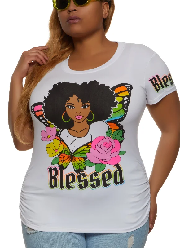 Plus Size Blessed Graphic Tee