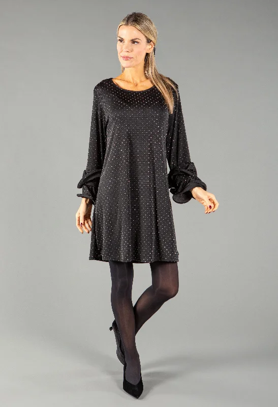 Bell Sleeve Diamante Dress