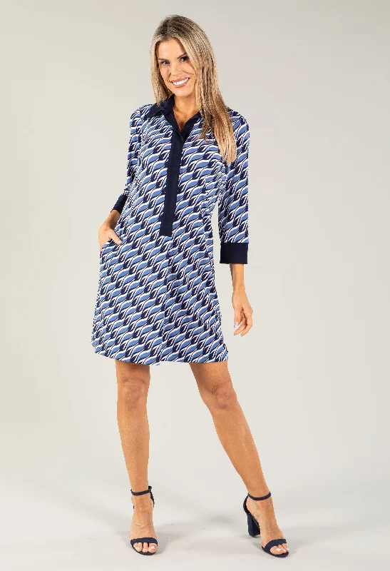 Wave Printed Dress