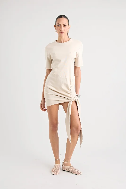 BASSETTE MINI DRESS | ECRU