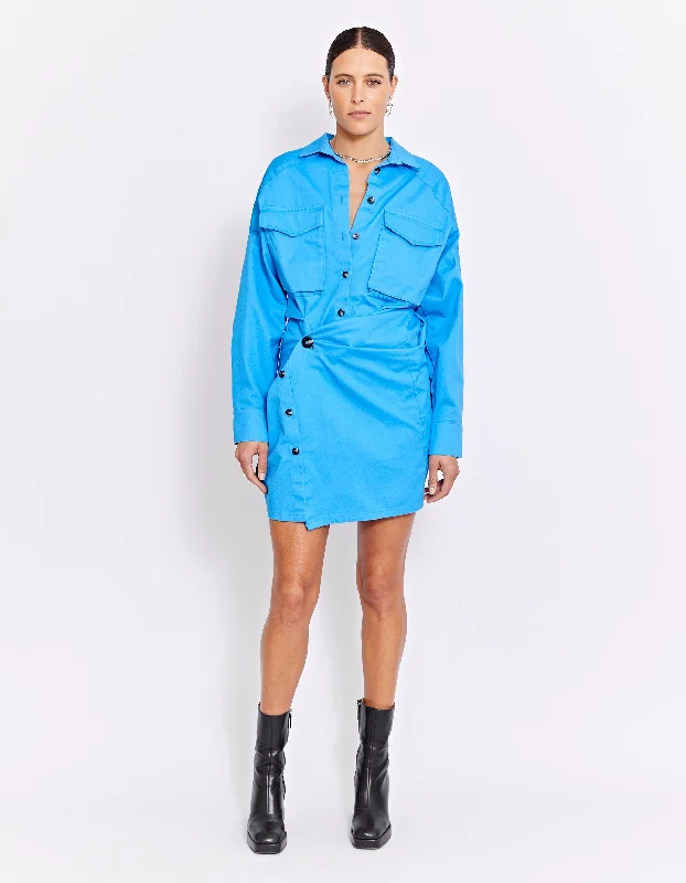 FORBES MINI DRESS | POOL BLUE