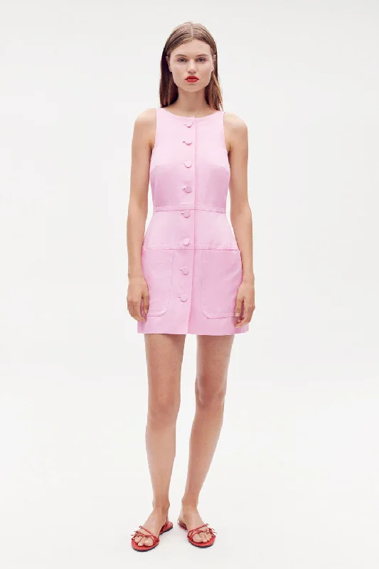 Oroton Detailed Shift Mini Dress - Pink