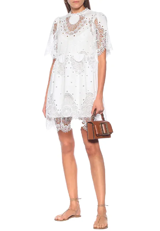 White Judy Broderie Anglaise Mini Dress