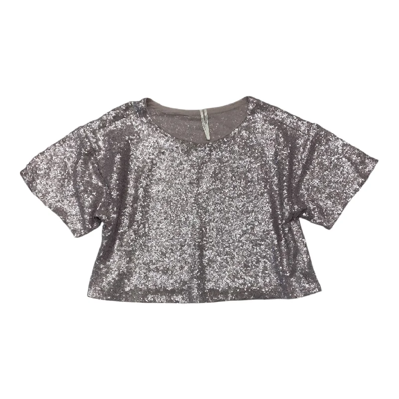 Top Short Sleeve By Anthropologie In Purple, Size: L