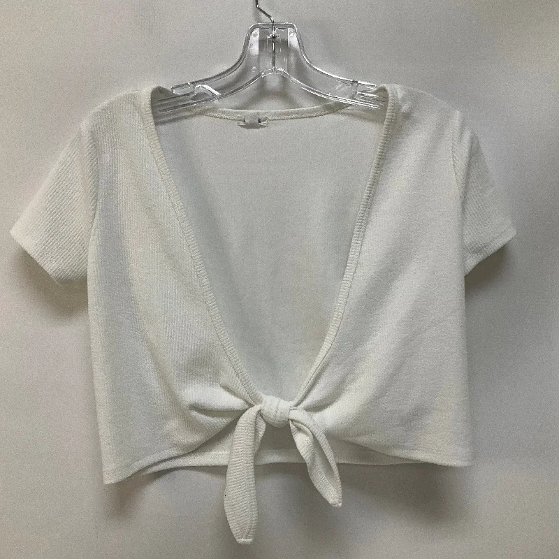 Top Short Sleeve By Garage In White, Size: M