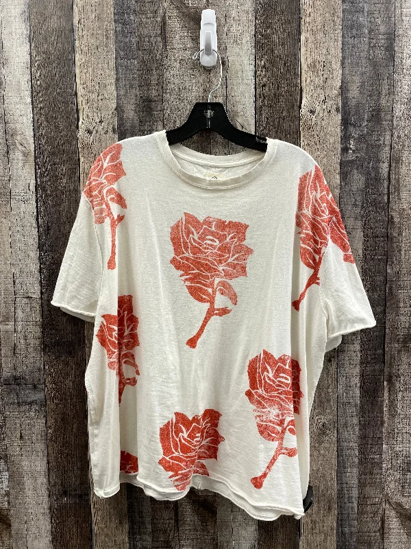 Top Short Sleeve By We The Free In Cream, Size: M