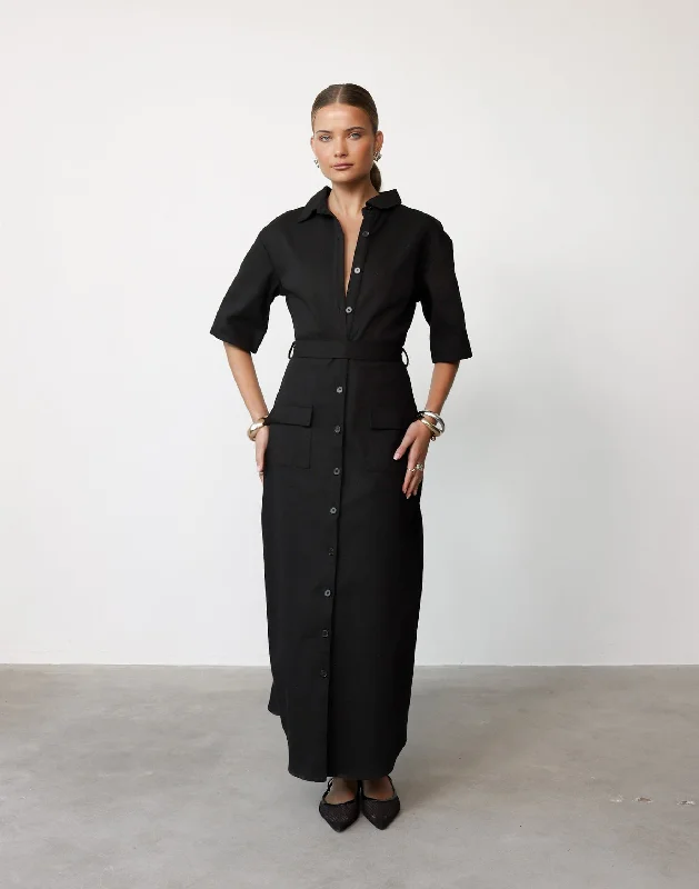 Roxy Maxi Dress (Black)