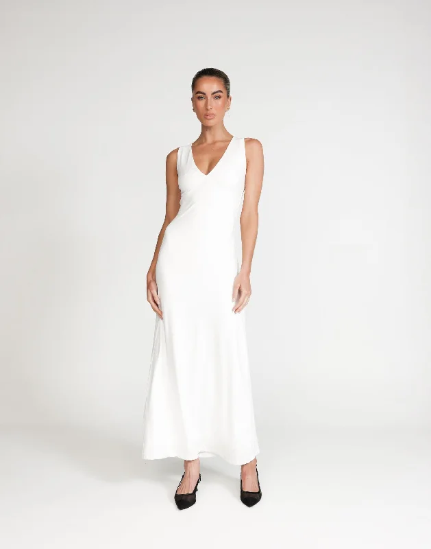 Zira Maxi Dress (White)