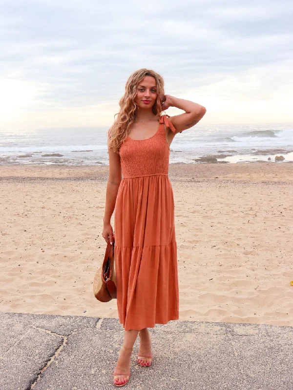 RIB TIERED MIDI