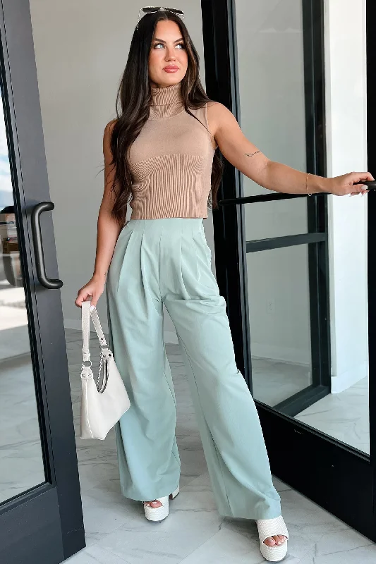 Living With Purpose Wide Leg Pants (Sage)