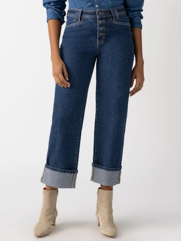 Luna Cuffed Standard Rise Jeans Solstice