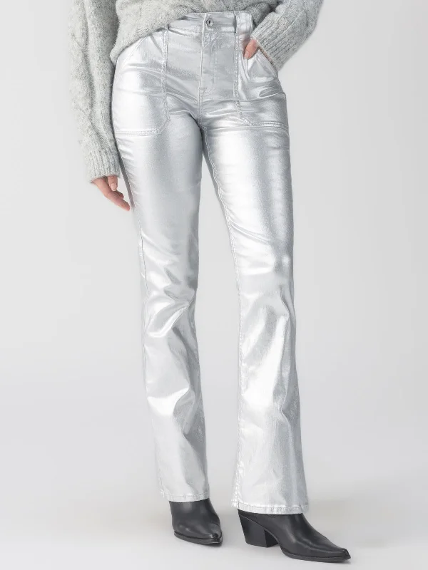 Metallic Hayden Bootcut Standard Rise Pant Silver