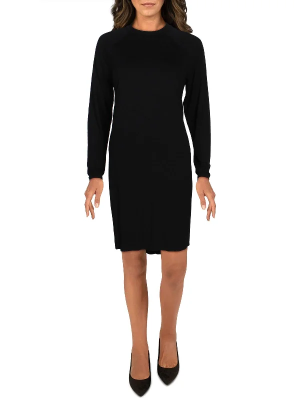 Womens Casual Knee Sweatshirt Dress