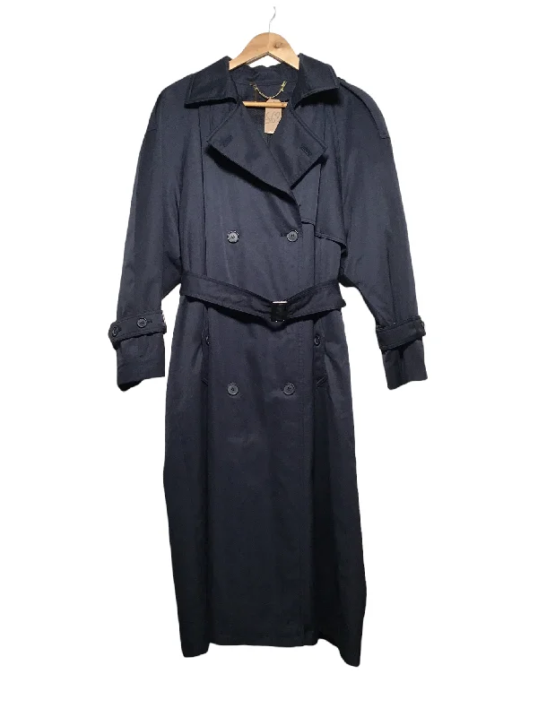 Women’s Navy Belted , detachable fleece Lined Trench Coat (Size M/L)