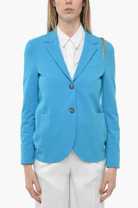 Harris Wharf Unlined Jersey Blazer with Patch Pockets