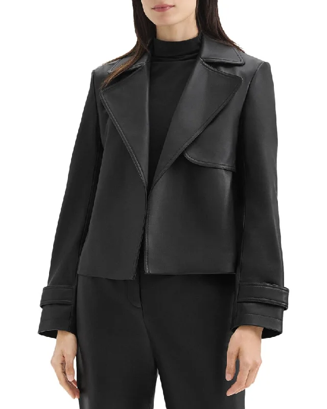 Theory Menefer Leather Coat