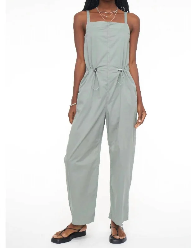 Adela Wide Leg Sleeveless Jumpsuit In Bluff