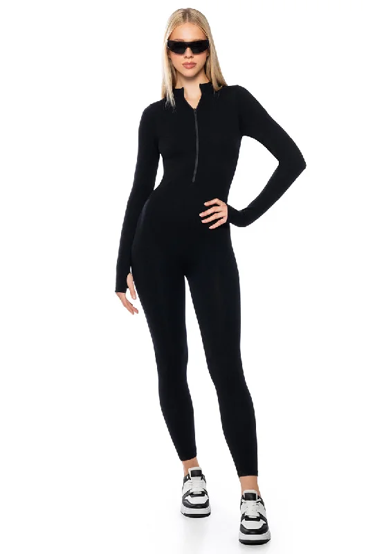 BEST WITH ANYTHING ZIP UP CATSUIT