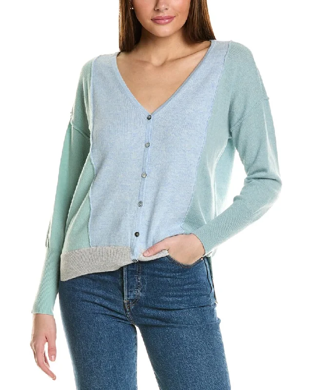 Collaboration Taylor Vertical Blocked Cashmere Cardigan