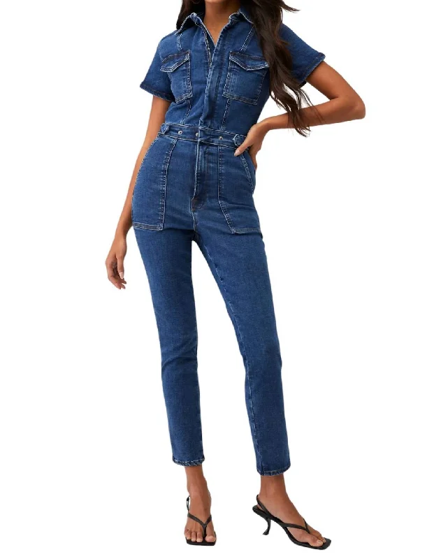 Fit For Success Jumpsuit In Indigo594