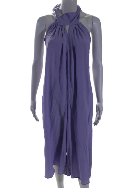 SFIZIO Womens Scarf Jumpsuit Purple