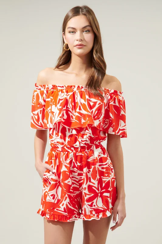 Sweet Chili Off the Shoulder Romper